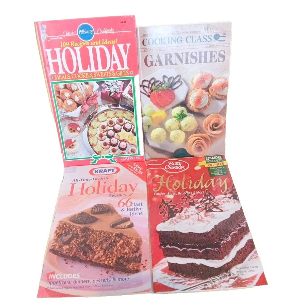 Lot of 4‎ Cookbook Magazines Pillsbury Betty Crocker Kraft /Garnishes
